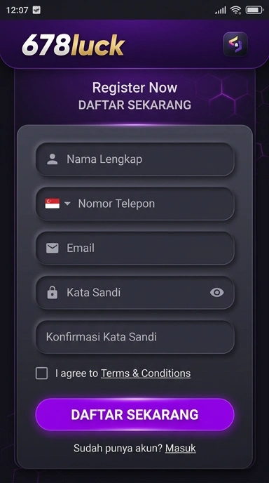 Panduan Registrasi Akun Baru 678luck untuk Pengguna Android