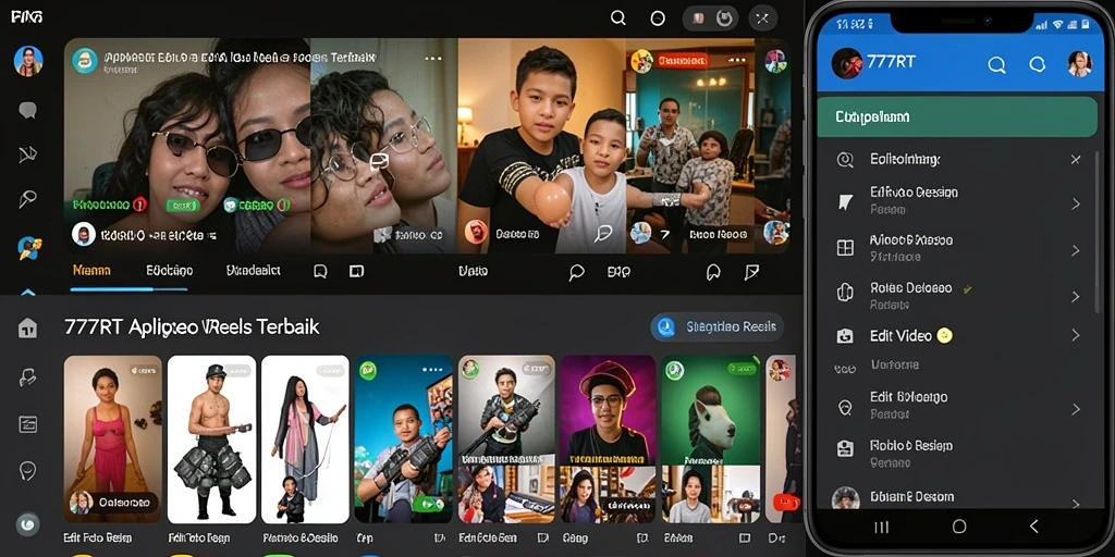 Antarmuka aplikasi Edit Video Reels yang user-friendly dan menarik.