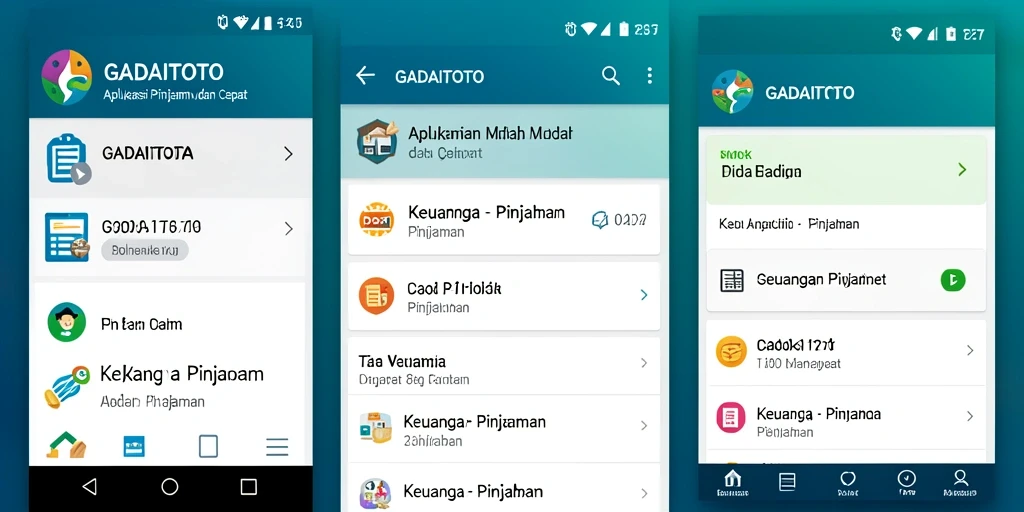 Antarmuka GADAITOTO yang sederhana dan fungsional.