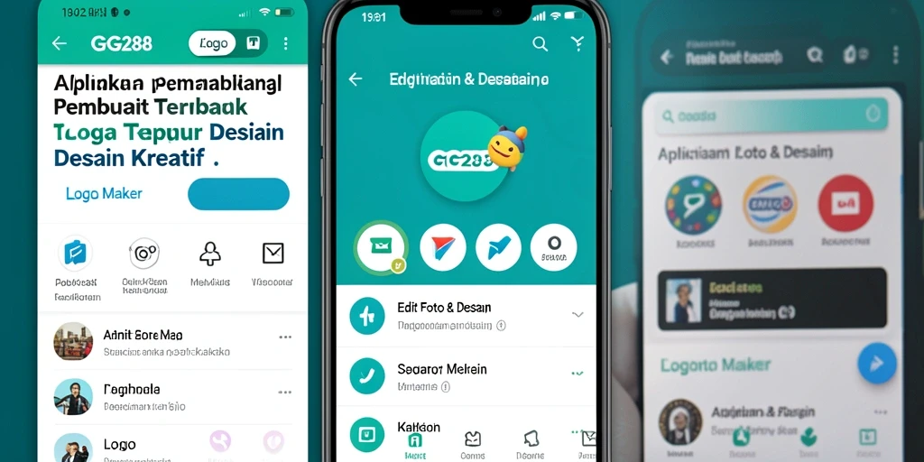 Tampilan antarmuka pengguna aplikasi Logo Maker GG288.