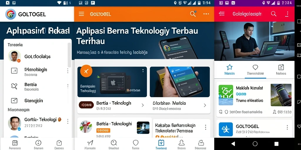 Tampilan antarmuka GOLTOGEL yang menarik dan modern.