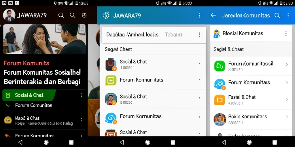 Tampilan antarmuka user-friendly JAWARA79 untuk Forum Komunitas.