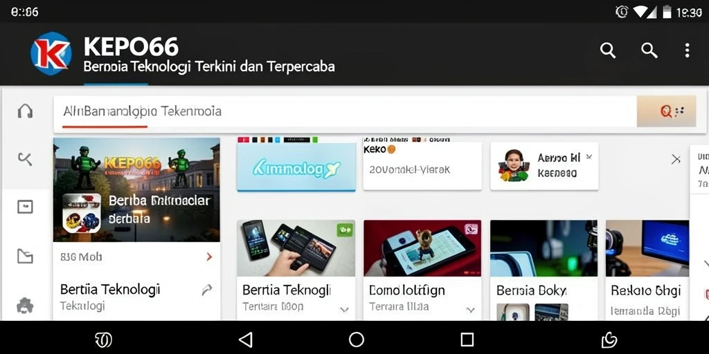 Tampilan antarmuka aplikasi KEPO66 yang informatif dan modern.