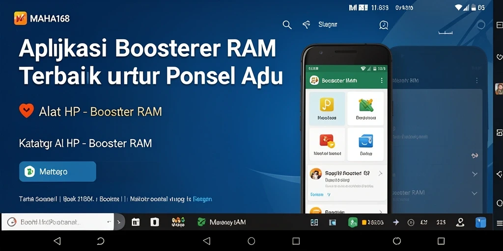 Antarmuka aplikasi MAHA168 yang sederhana dan efektif untuk meningkatkan RAM.