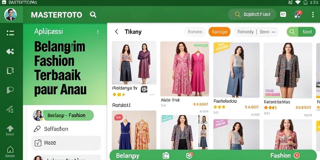 Tampilan antarmuka MASTERTOTO untuk belanja Fashion yang mudah digunakan.