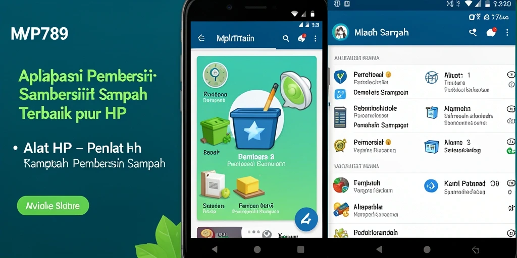 Antarmuka bersih dan fungsional dari aplikasi Pembersih Sampah MVP789.