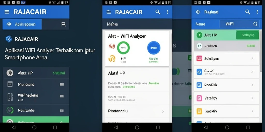 Tampilan antarmuka RAJACAIR yang informatif dan mudah digunakan.