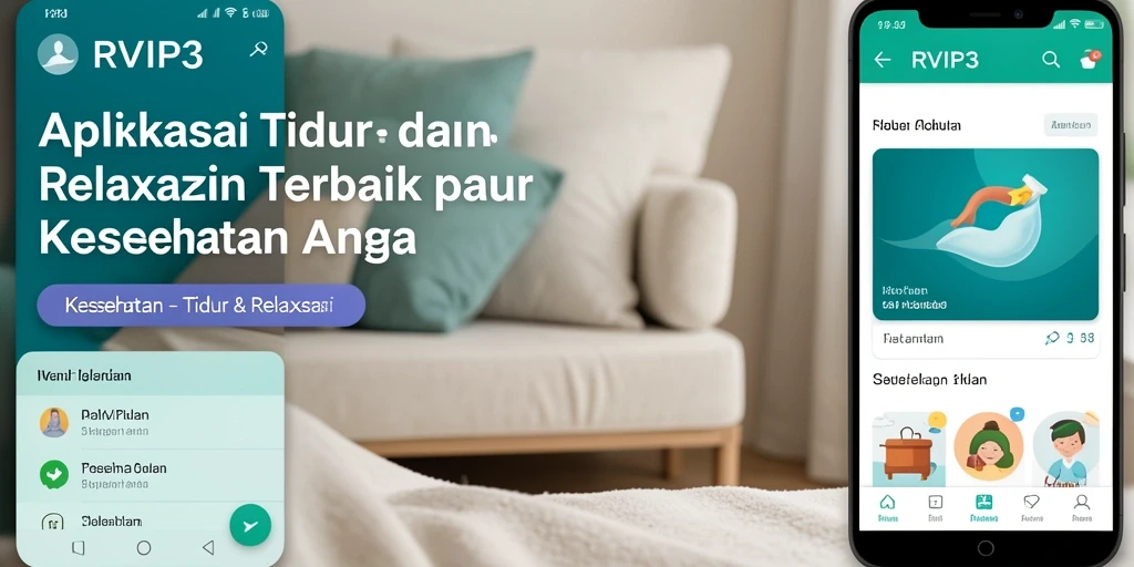 Antarmuka aplikasi Tidur & Relaksasi RVIP3 yang nyaman dan intuitif.